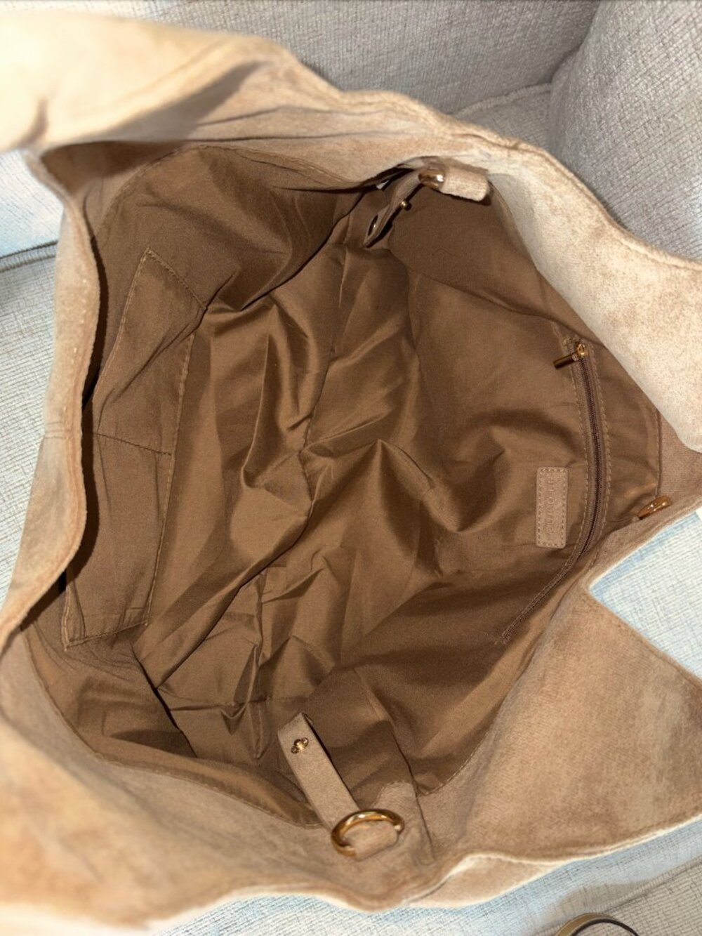 Ahdorned New York Vegan Suede Hobo Bag - Picture 3 of 3